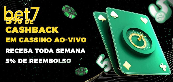 Promoções do cassino ao Vivo bet7